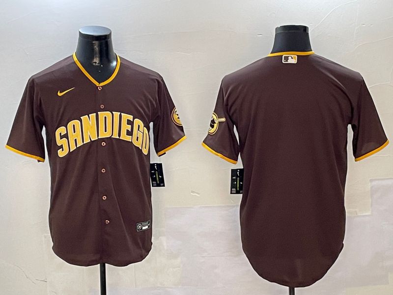 Men San Diego Padres Blank Brown Game 2024 Nike MLB Jersey style 0108